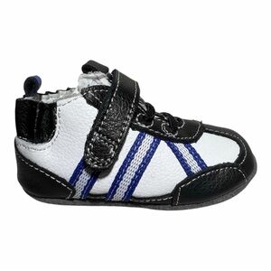 Robeez Black, White, and Blue Baby Shoes Size 6-9 Months